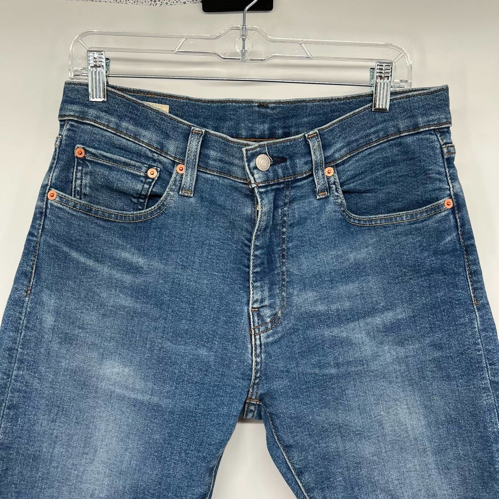 Levi's Premium 512 Ripped Jeans Men's Size W32 Blue Denim Slim Tapered Mid Rise - Picture 6 of 14